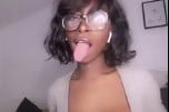 Stripchat Ebony Cam Girl in Glasses