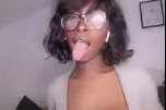 Stripchat Ebony Cam Girl in Glasses